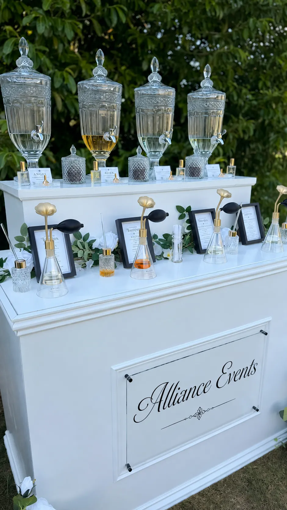 Détail du Perfume Bar Lumea Events